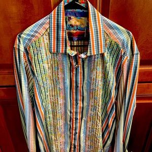 NEW Robert Graham Embroidered Shirt Large $228